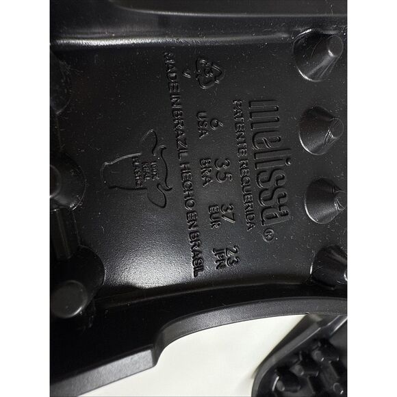 Melissa Possession Women's Matte Black Rubber Jelly Fisherman Sandals Size 6 - Picture 8 of 8